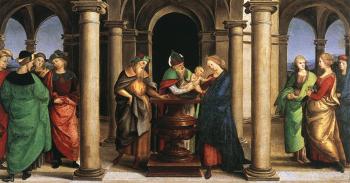 Raphael : The Presentation in the Temple, Oddi altar, predella